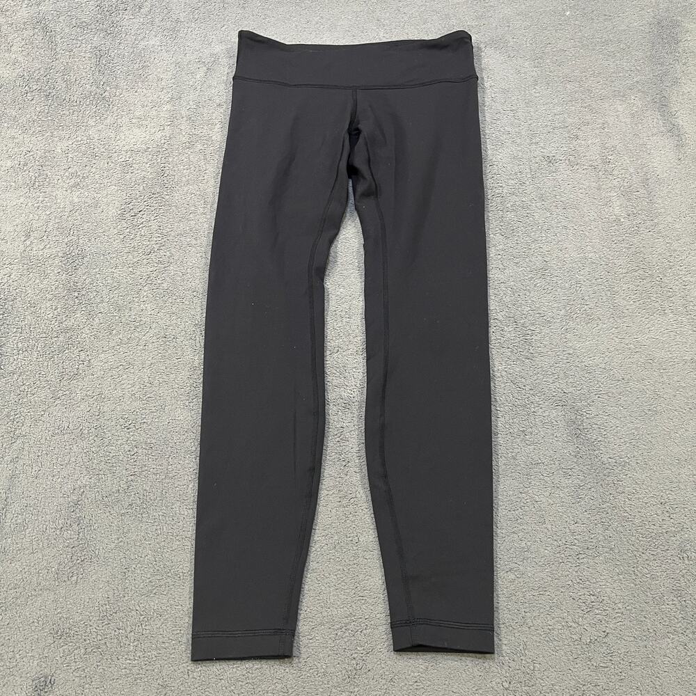 Lululemon Black Yoga Athletic Wide Stretch High Rise Leggings Women's Size 8